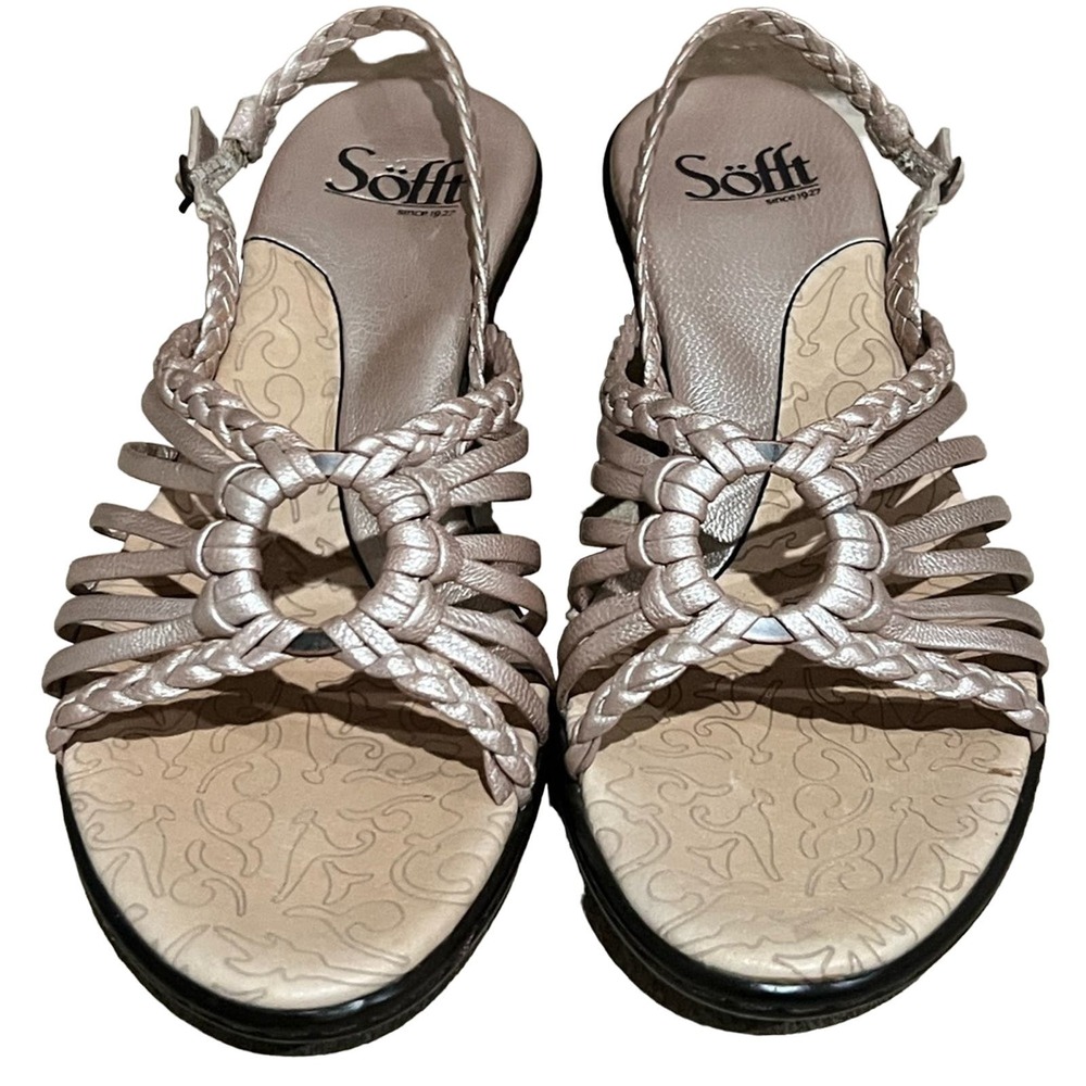 Sofft Gold Wedge Comfort Sandal Size 7 NWOT
